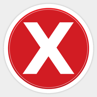 Red X Sticker